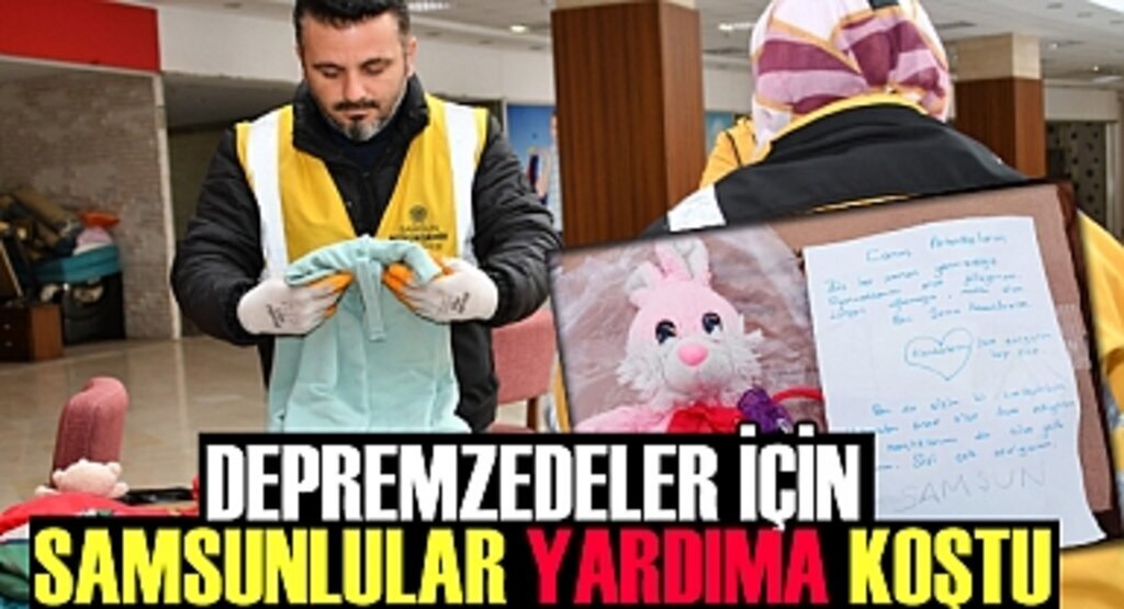 Samsunlular Depremzedelere Yaptıkları Yardımlara Duygulandıran Notlar Yazdılar
