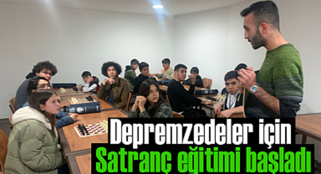 Depremzedeler için satranç eğitimi başladı
