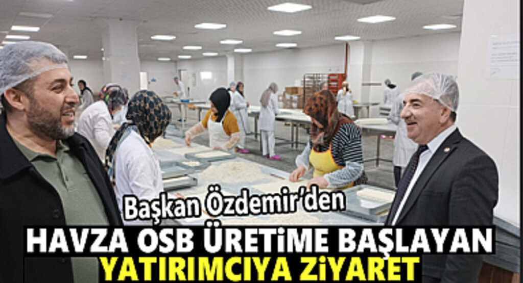 Havza OSB'de Üretime Başlayan Yatırımcı Ziyaret Edildi