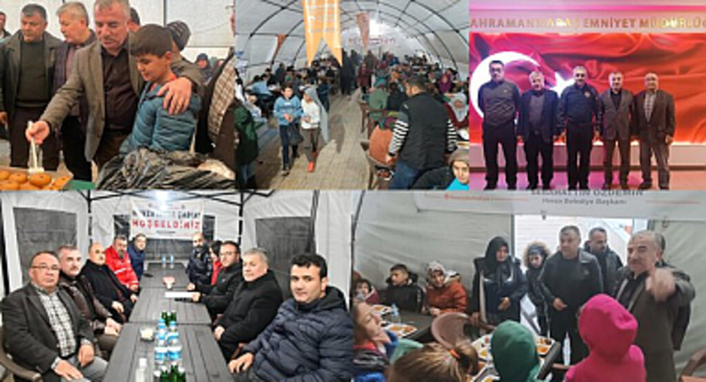 Başkan Özdemir deprem bölgesinde depremzedelerle iftarda buluştu