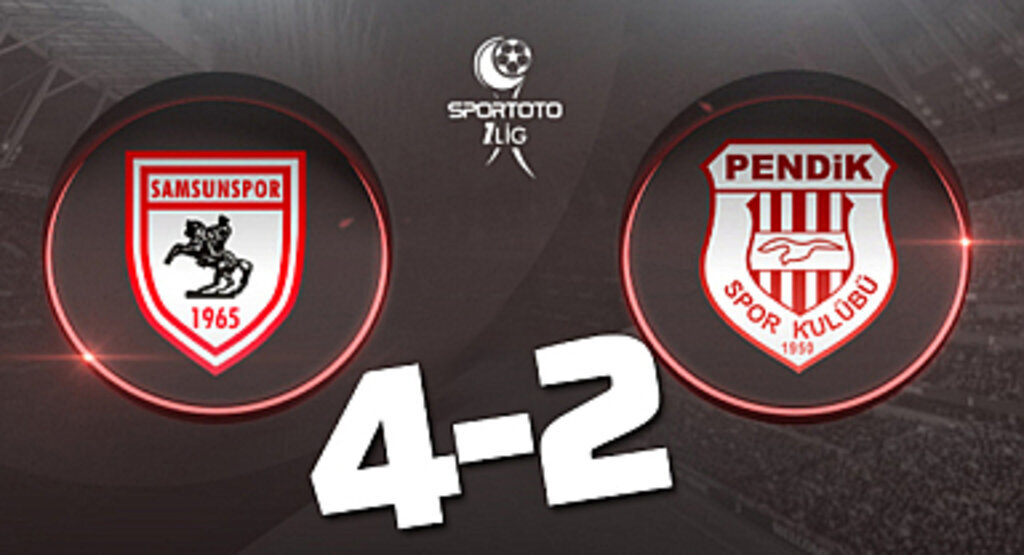 Samsunspor Pendikspor maç sonucu: 4-2 Samsunspor puan durumu