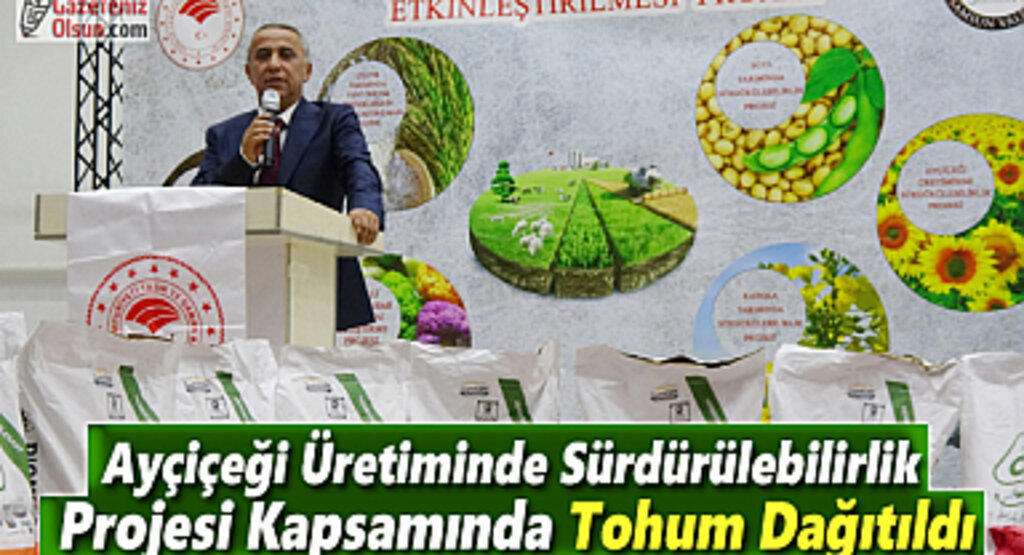 Ayçiçeği Üretiminde Sürdürülebilirlik Projesi Kapsamında Tohum Dağıtıldı