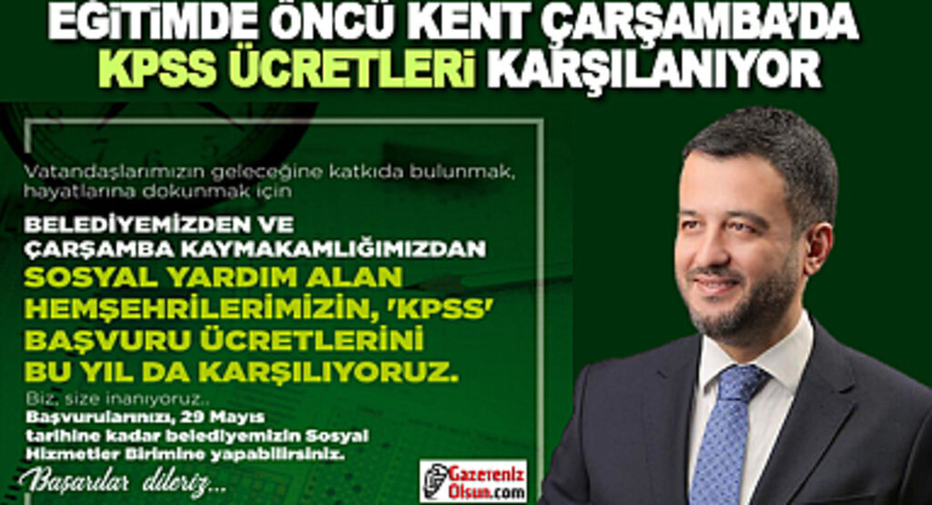 Çarşamba Belediyesi KPSS Ücretlerini Karşılıyor