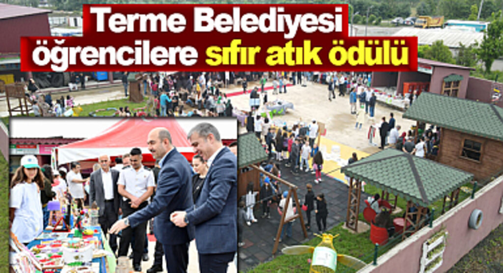 Terme Belediyesi öğrencilere sıfır atık ödülü