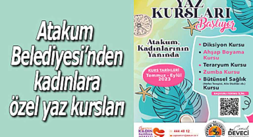 Atakum Belediyesi’nden kadınlara özel yaz kursları