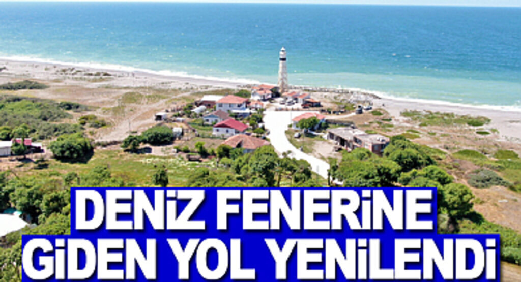 Samsun Bafra'da bulunan deniz fenerine giden yol yenilendi