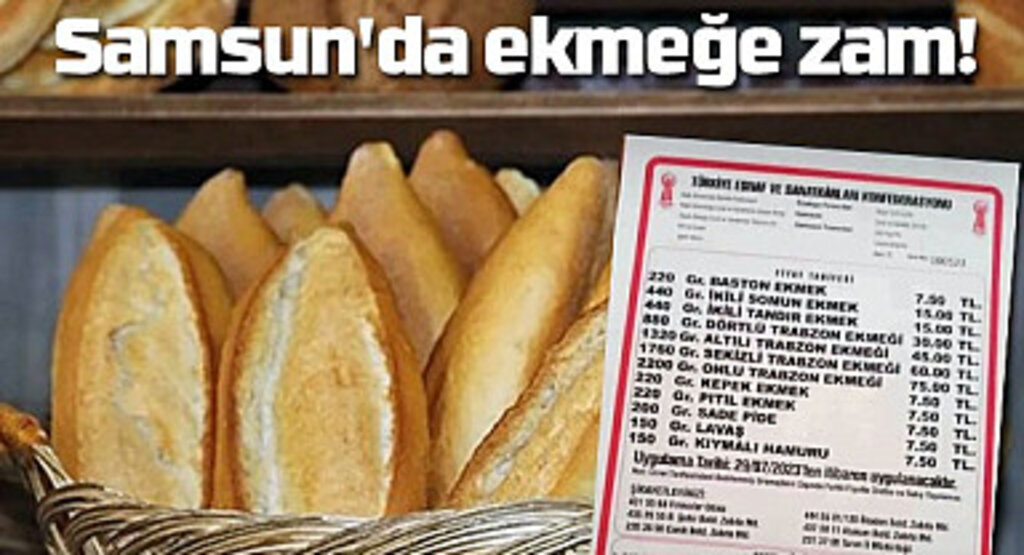 Samsun'da ekmek zamlandı! Samsun'da ekmek ne kadar oldu?