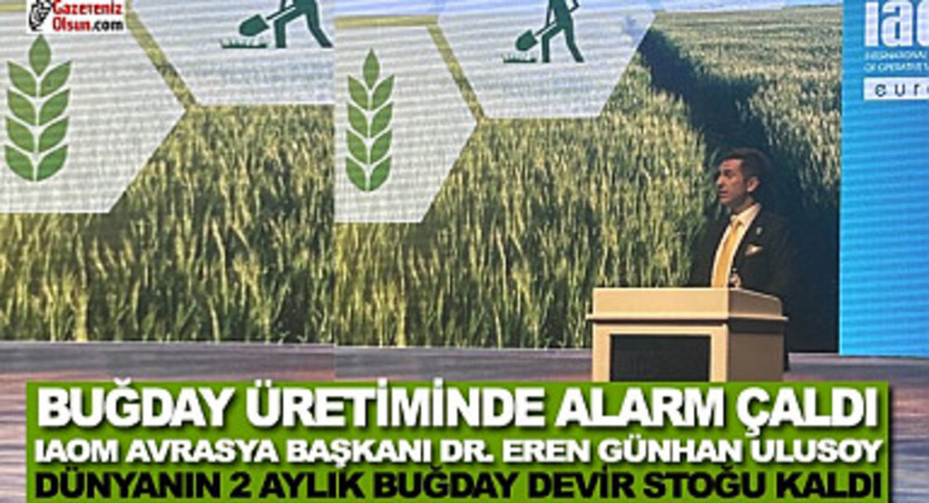 IAOM Avrasya Başkanı Dr. Eren Günhan Ulusoy: Dünyanın 2 Aylık Buğday Devir Stoğu Kaldı