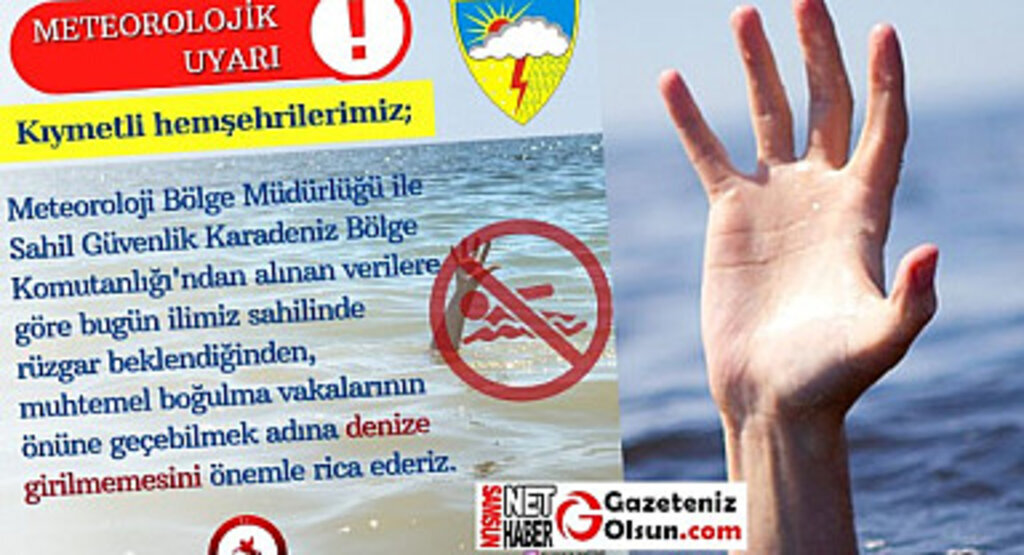 Son dakika Samsun Sahilde Denize Girmeyin Uyarısı yapıldı!