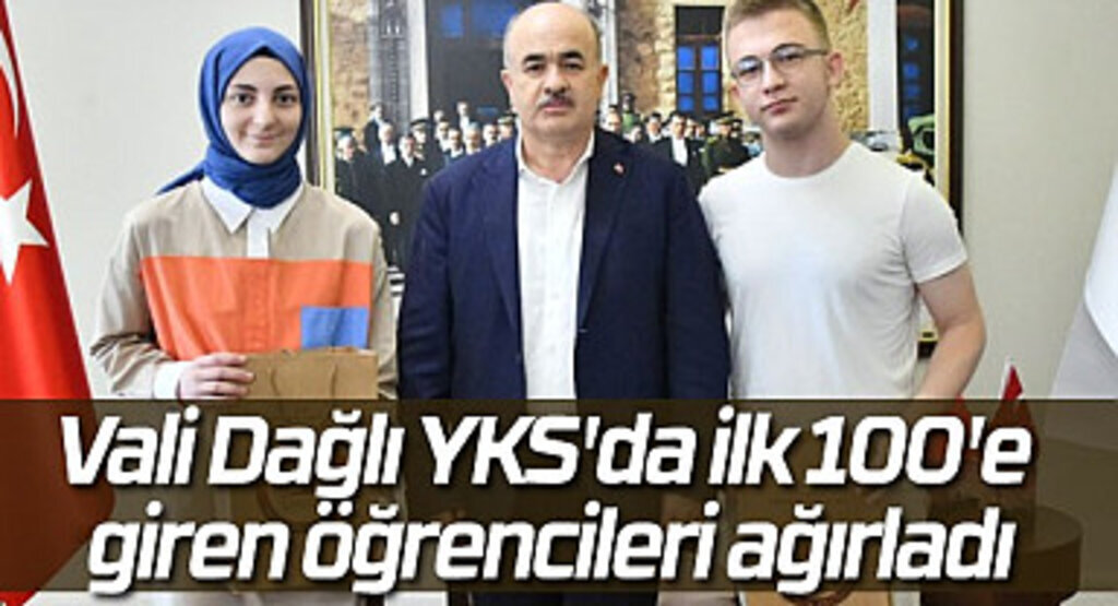 Vali Dağlı YKS'da ilk 100'e giren öğrencileri ağırladı