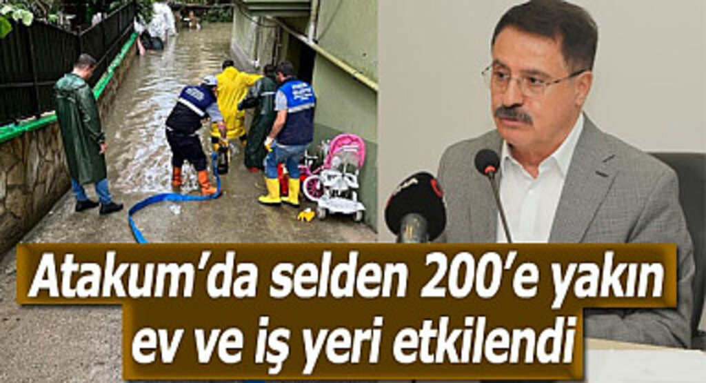 Atakum’da selden 200’e yakın ev ve iş yeri etkilendi