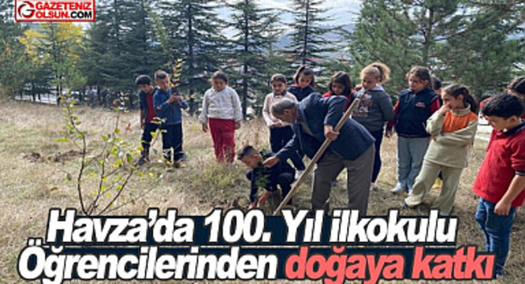 Havza’da 100. Yıl İlkokulu öğrencilerinden doğaya katkı