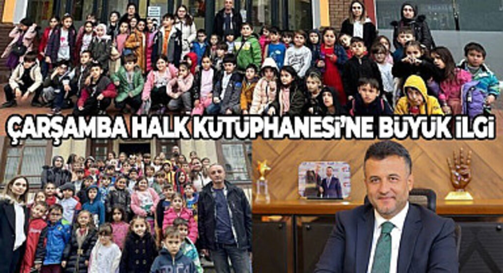 Çarşamba Halk Kütüphanesi'ne büyük ilgi