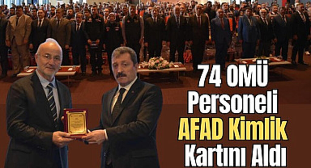 74 OMÜ Personeli AFAD Kimlik Kartını Aldı