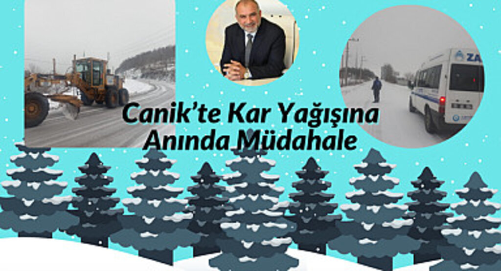 Canik’te Kar Yağışına Anında Müdahale