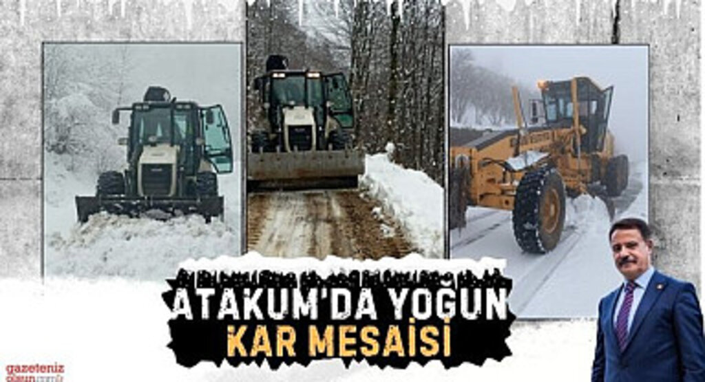 Atakum’da yoğun kar mesaisi