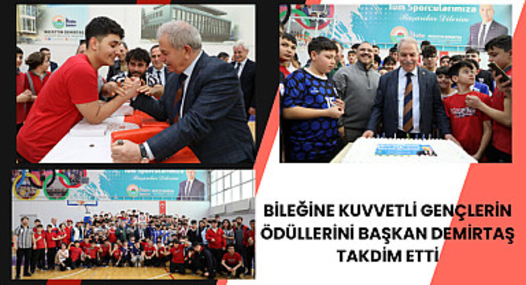 Bileğine kuvvetli gençlerin ödüllerini Başkan Demirtaş takdim etti