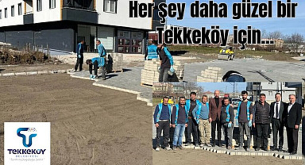 Tekkeköy Belediyesi'nden Kurtuluş Mahallesi'nde yol çalışmaları