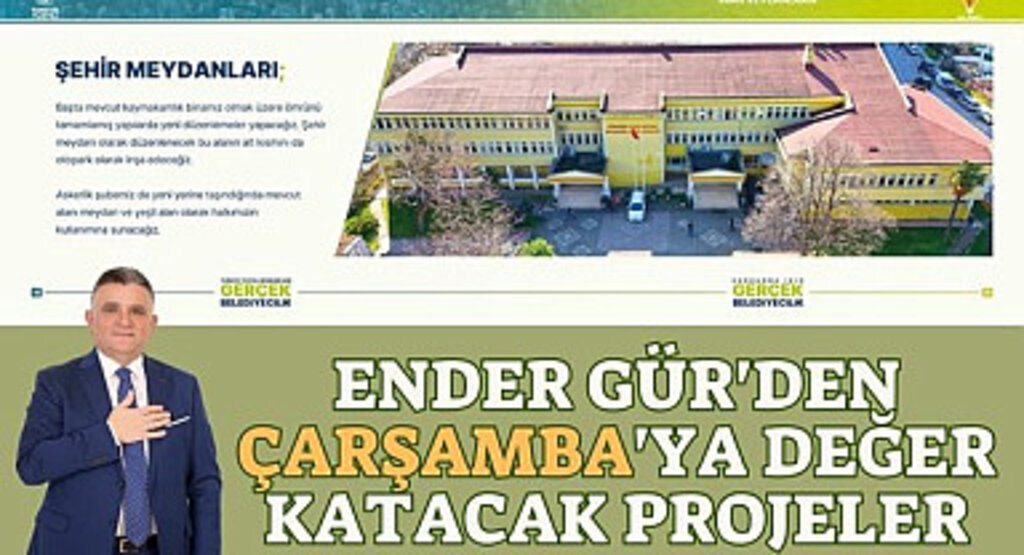 Ender Gür'den Çarşamba'ya değer katacak projeler