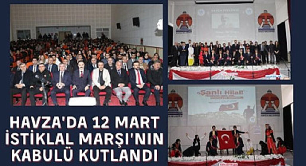 Havza'da 12 Mart İstiklal Marşı'nın Kabulü Kutlandı