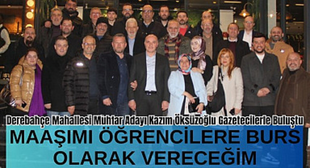 Muhtar Adayı Kazım Öksüzoğlu maaşını öğrencilere burs olarak verecek