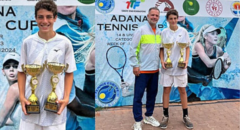 Kuzey Kerem Bayrak tenis turnuvasında gururlandırdı