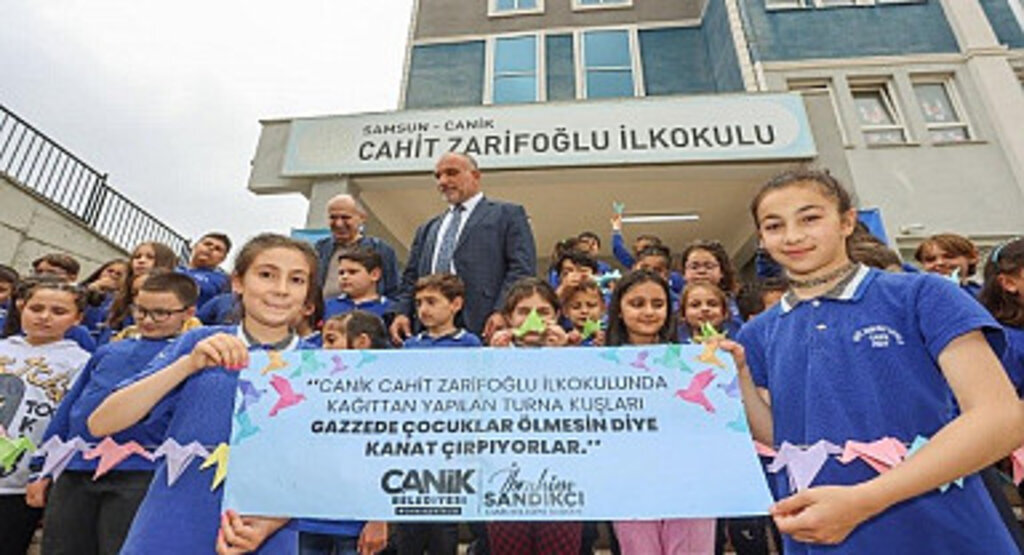 Canik’te Turna Kuşları Özgür Filistin İçin Uçtu 