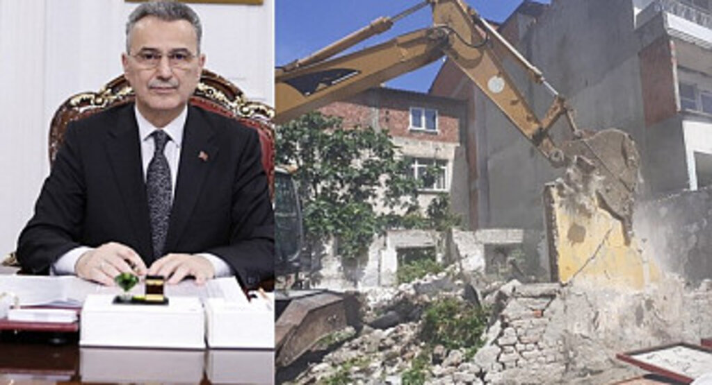 İlkadım Belediyesi ömrünü tamamlamış binaları yıkıyor