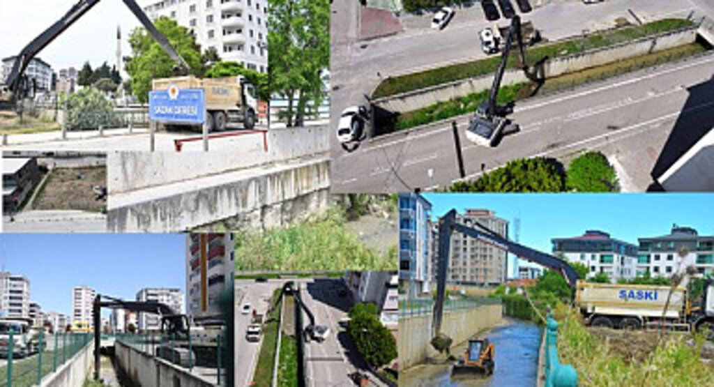 Yağmur sularını denize tahliye eden kanal ve dere yatakları temizleniyor