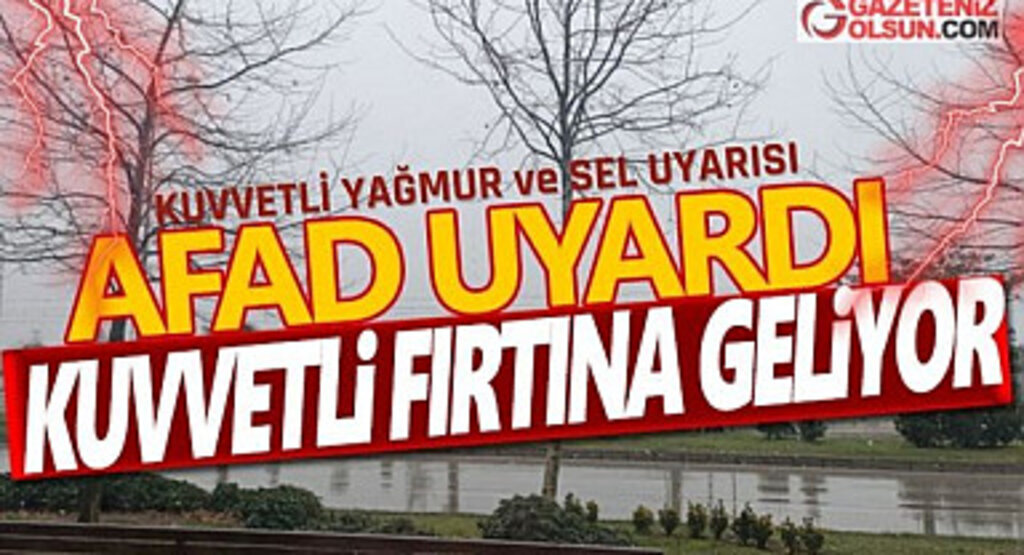 Afad Samsunluları Uyardı Kuvvetli Yağmur ve Sel Uyarısı Verildi