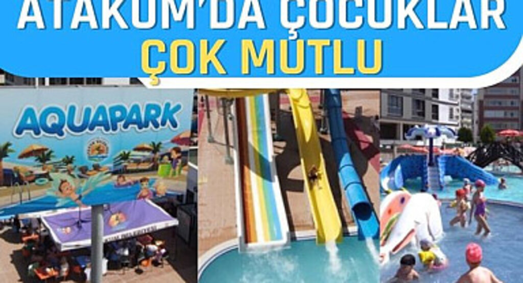 Atakum'da çocuklar Aqua Park'ta mutlu