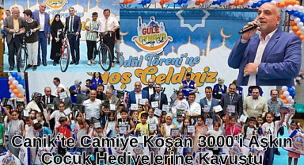 Canik Belediyesi'nden Haydi Güle Oynaya Camiye Gel Projesi Ödül Töreni