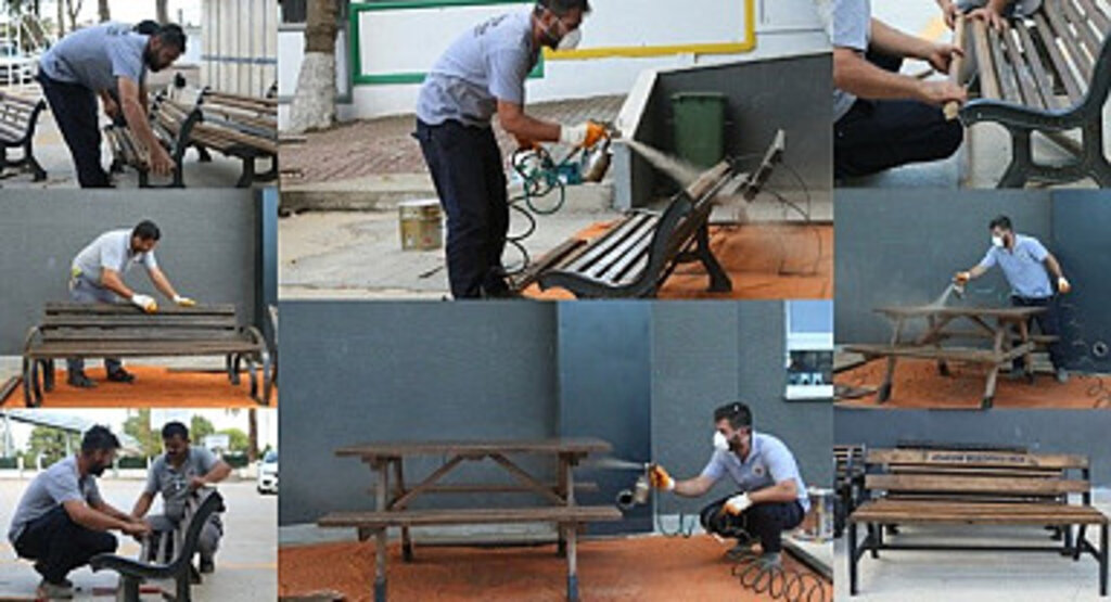 Atakum Belediyesi okul bahçelerini daha konforlu hale getiriliyor