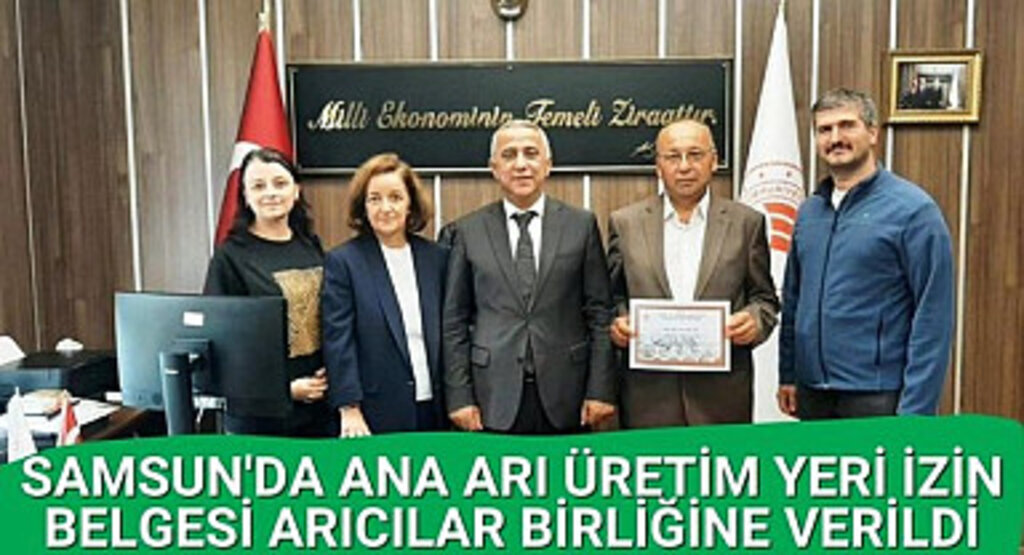 Samsun'da Ana Arı Üretim Yeri İzin Belgesi Arıcılar Birliğine Verildi