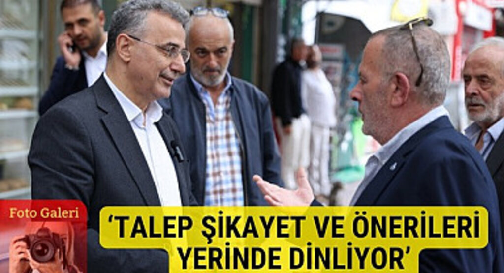 İlkadım Belediyesi Başkanı İhsan Kurnaz talep ve önerileri yerinde dinliyor