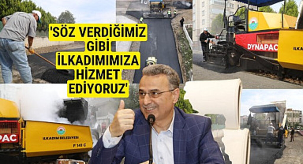 İlkadım'da yol asfaltlama çalışmaları devam ediyor