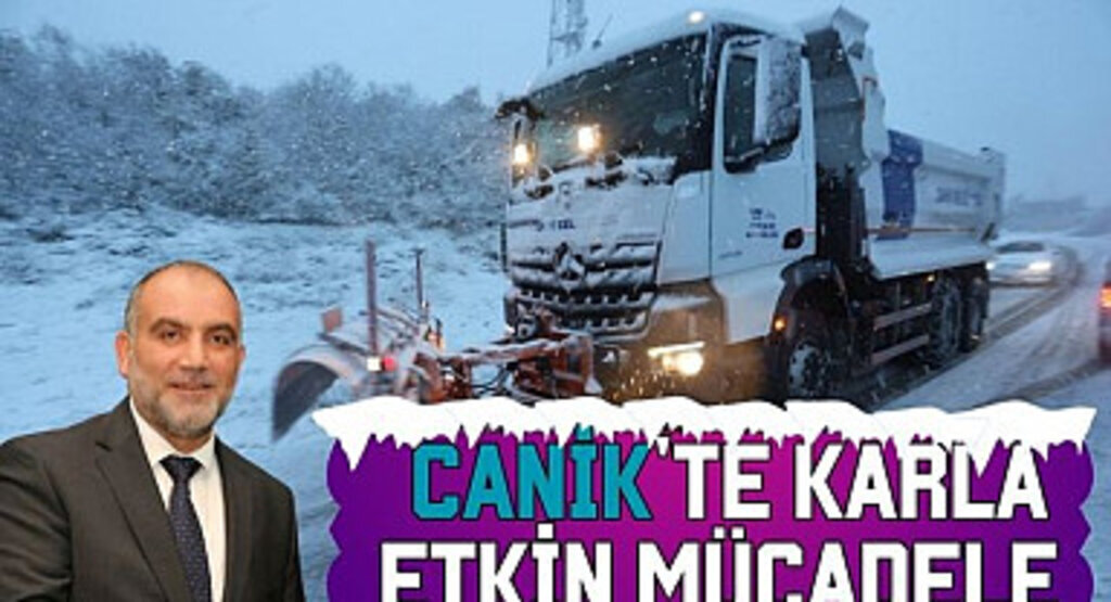 Canik'te Karla Etkin Mücadele 