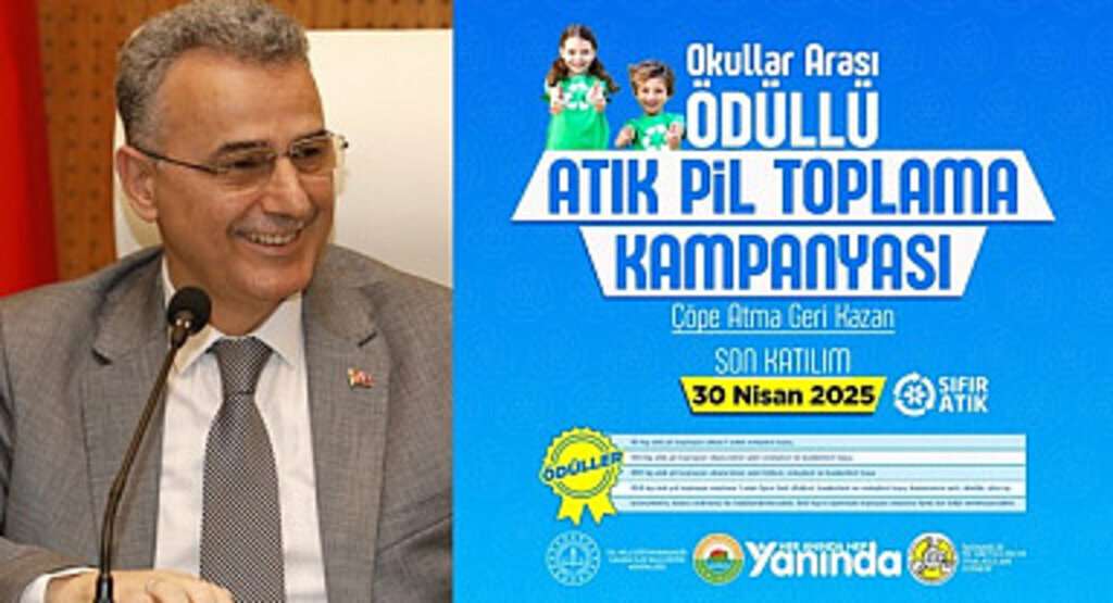 İlkadım Belediyesi'nden Okullar Arası Ödüllü Atık Pil Toplama Kampanyası