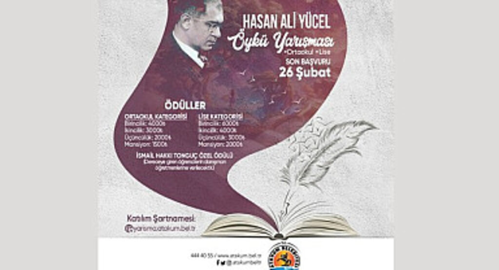 Atakum Belediyesi genç yazarları Hasan Ali Yücel Öykü Yarışması’nda buluşturuyor