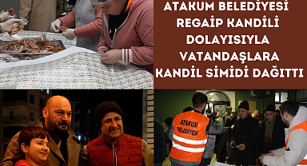 Atakum Belediyesi Regaip Kandili dolayısıyla vatandaşlara kandil simidi dağıttı
