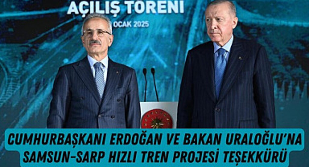 Doğu Karadeniz Demiryolu Platformu'ndan Samsun Sarp Hızlı Tren Projesi Teşekkürü