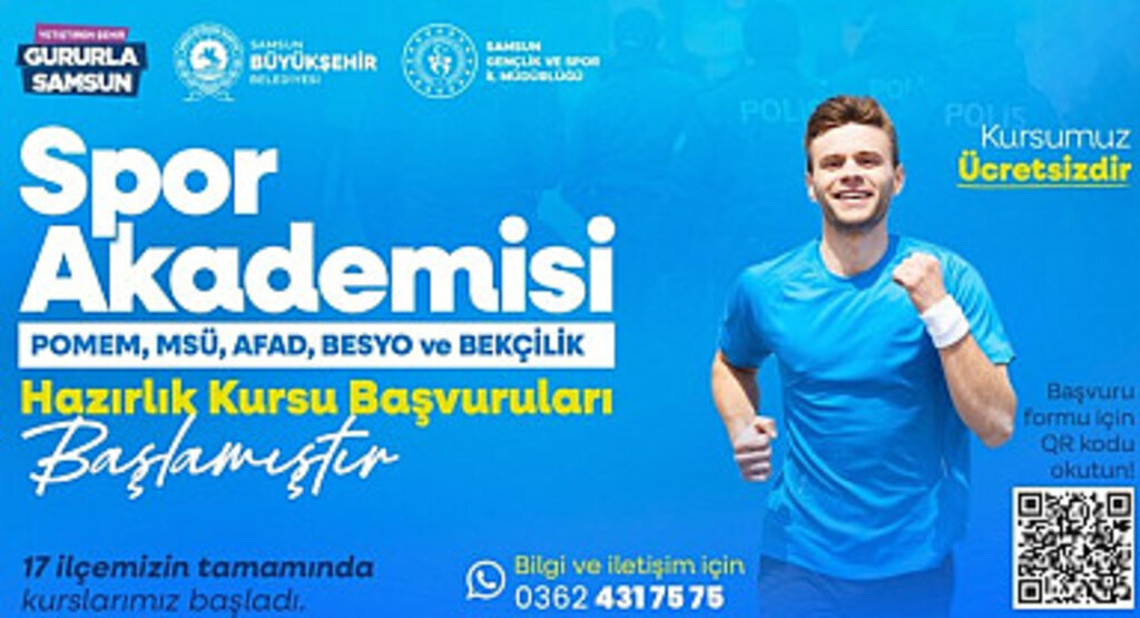 Samsun'da Spor Akademisi Hazırlık Kursları Başlıyor