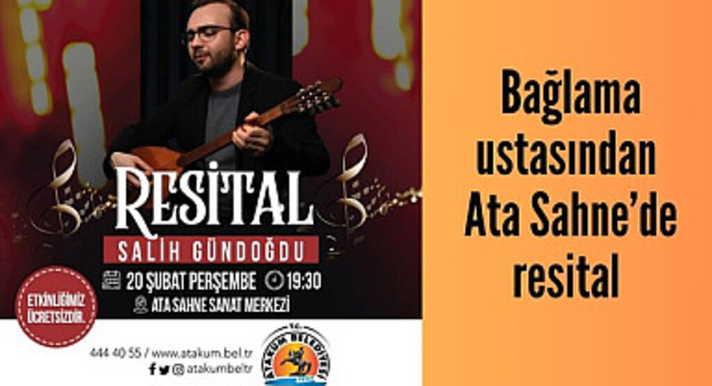 Atakum Belediyesi Salih Gündoğdu’yu Ata Sanat Sahne'de buluşturuyor