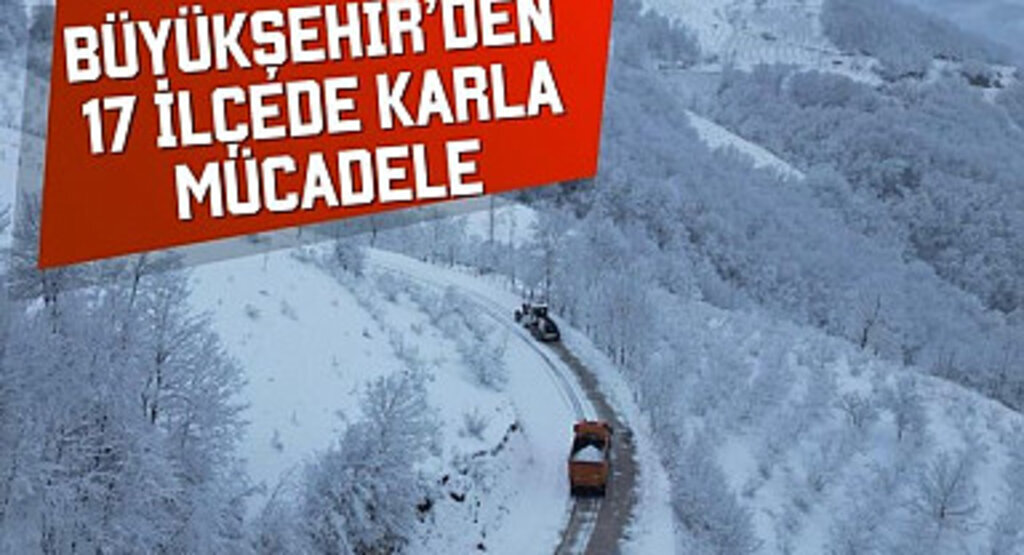 Büyükşehir'den 17 İlçede Karla Mücadele