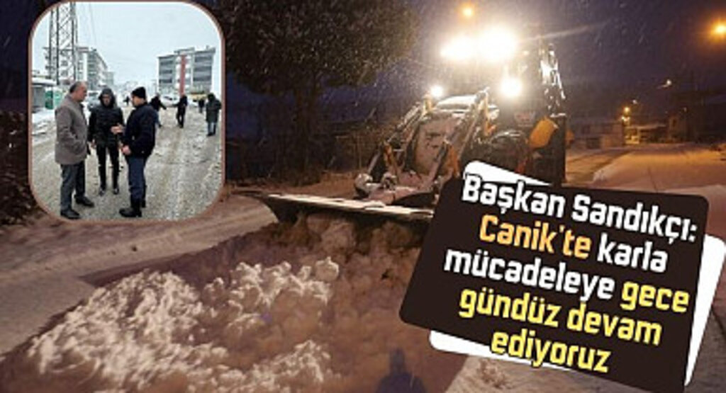 Canik Belediyesi Karla Mücadeleye Devam Ediyor