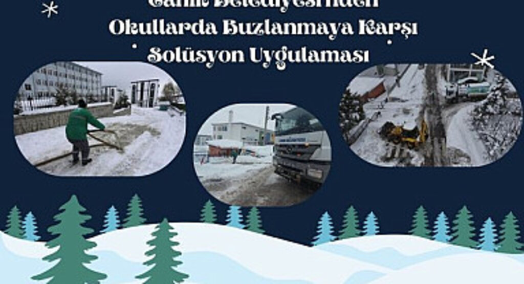 Canik Belediyesi'nden Okullarda Buzlanmaya Karşı Solüsyon Uygulaması 