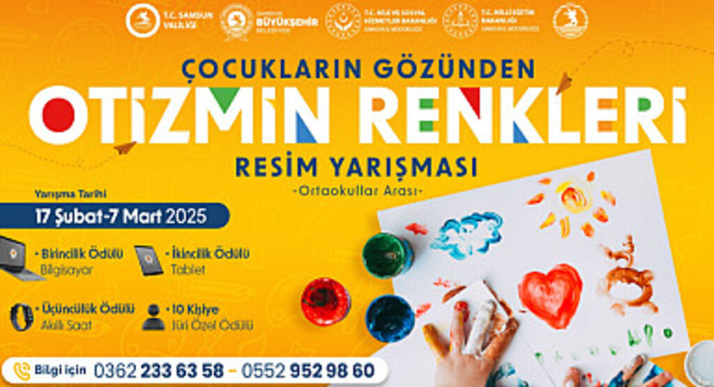 Çocukların gözünden otizmin renkleri resim yarışması