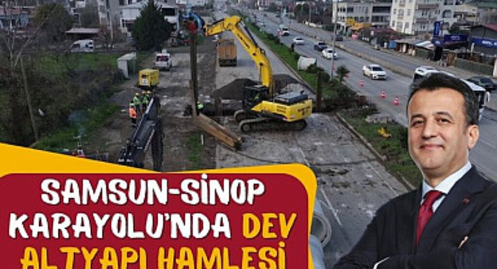 Samsun Sinop Karayolu'nda Kanalizasyon ve İçme Suyu Hattı Tamamlandı 