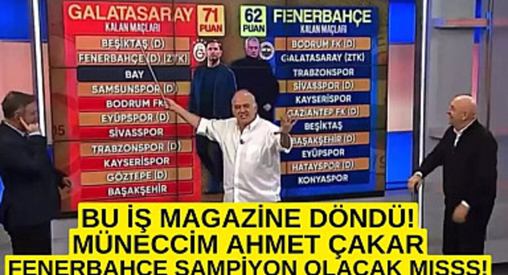 Ahmet Çakar Fenerbahçe'nin şampiyon olacağını hissetmiş! Samsunspor detayı