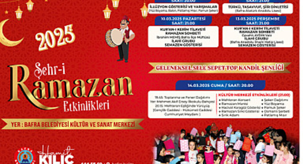 Bafra Belediyesi'nden dolu dolu ramazan programı
